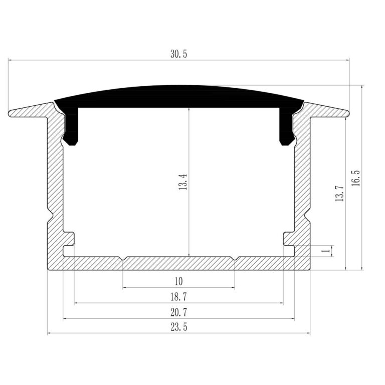 HL-BAPL013H1 LED Aluminum Channel sizes