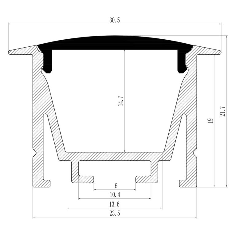 HL-BAPL013H2 Aluminum Profile sizes