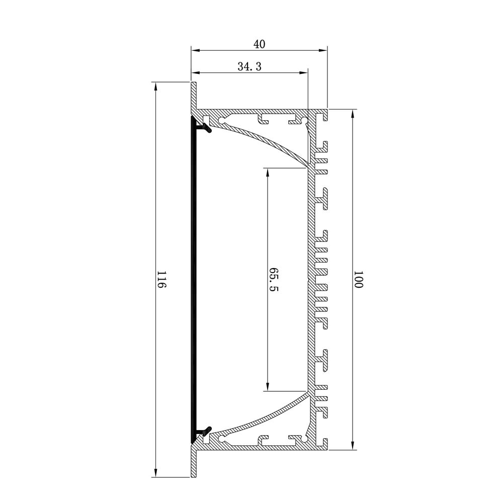 HL-CA050-L20 Linear Recessed Light sizes