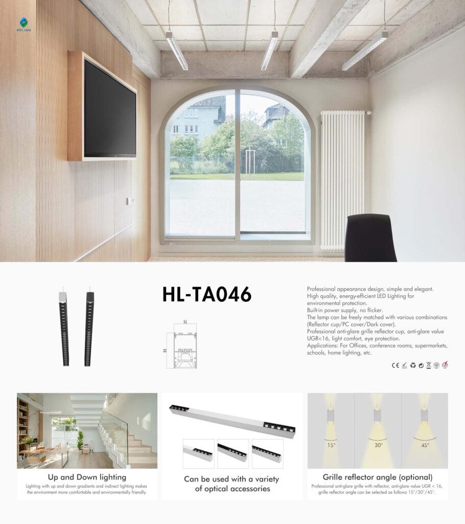 HL TA046 L12 00 Linear Pendant Light features