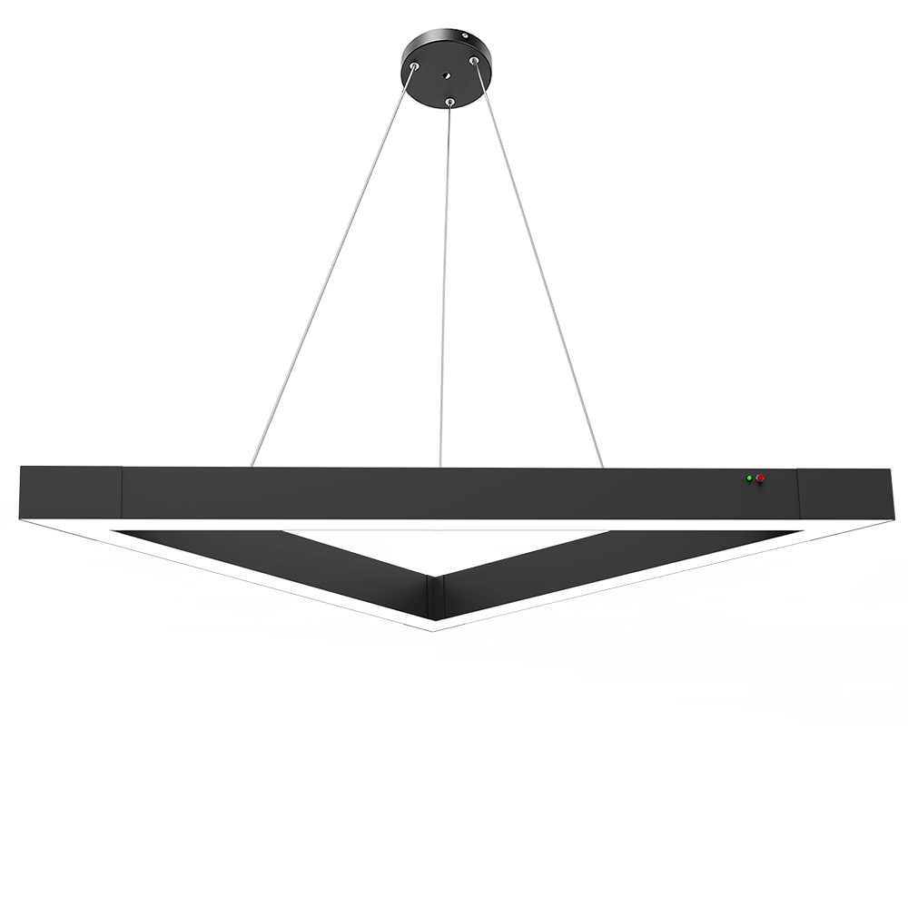 Luz LED de emergencia comercial negra de 80W