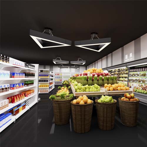 triangle lights for suppermarket