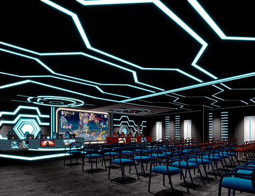 Geometric Patterns In Screening Rooms - Lighting Design