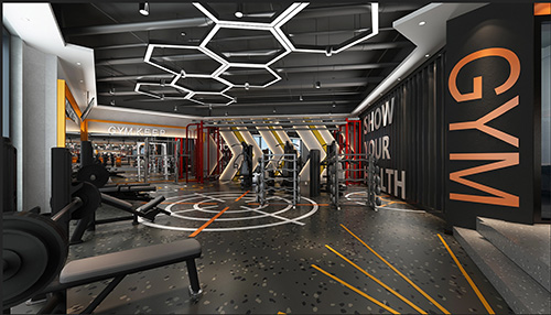 Gym Honeycomb Lighting Design