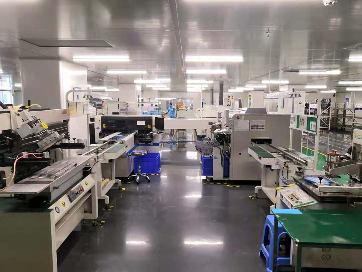 Un des ateliers de production de lampes LED