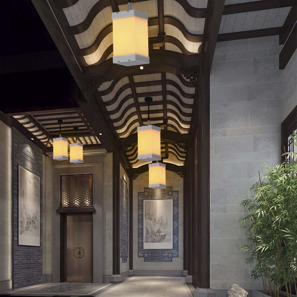 Mini-lampe suspendue rectangulaire DA012 pour la galerie