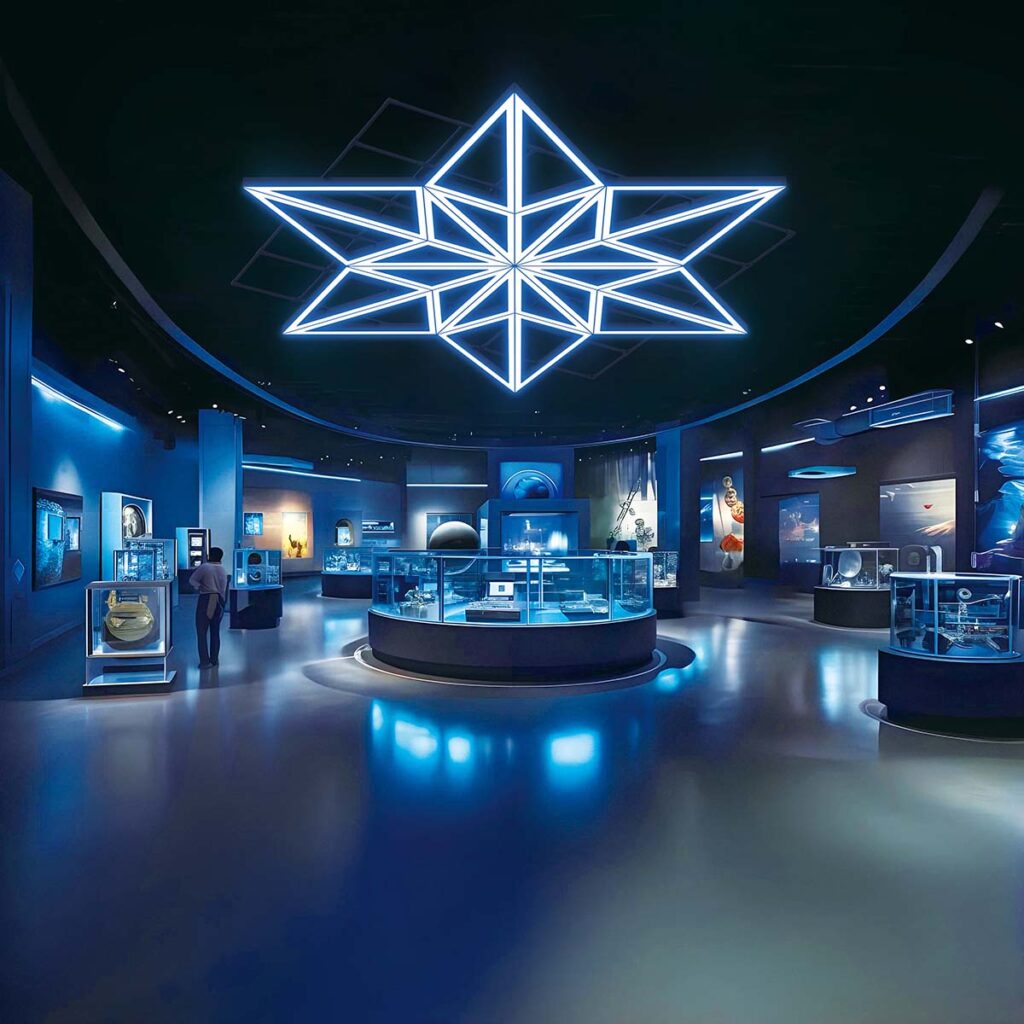 HLLED Smart Puzzle Series Modular Lighting System—Technical Parameter Analysis of 10 Case Studies 4 Hexagram Burst Light