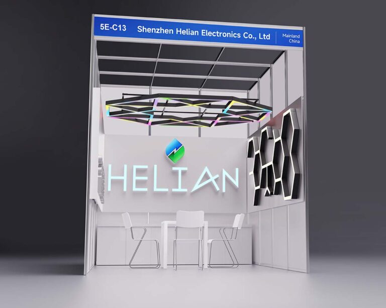 Rendu du stand d'éclairage de Helian à la Foire d'automne de Hong Kong2025