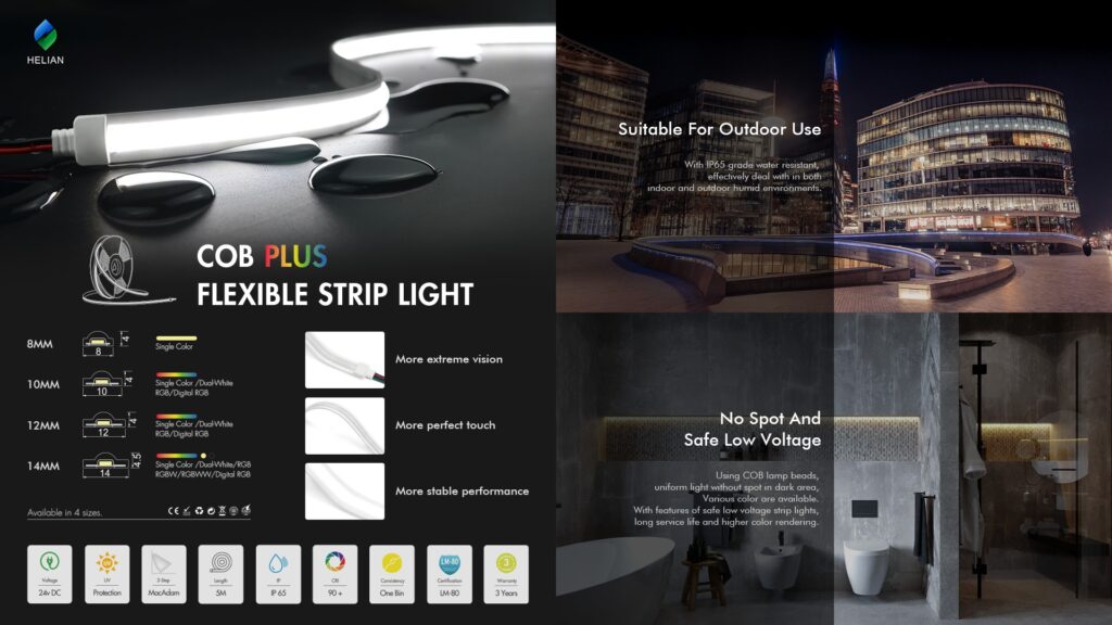 FITA DE LUZ FLEXÍVEL COB PLUS