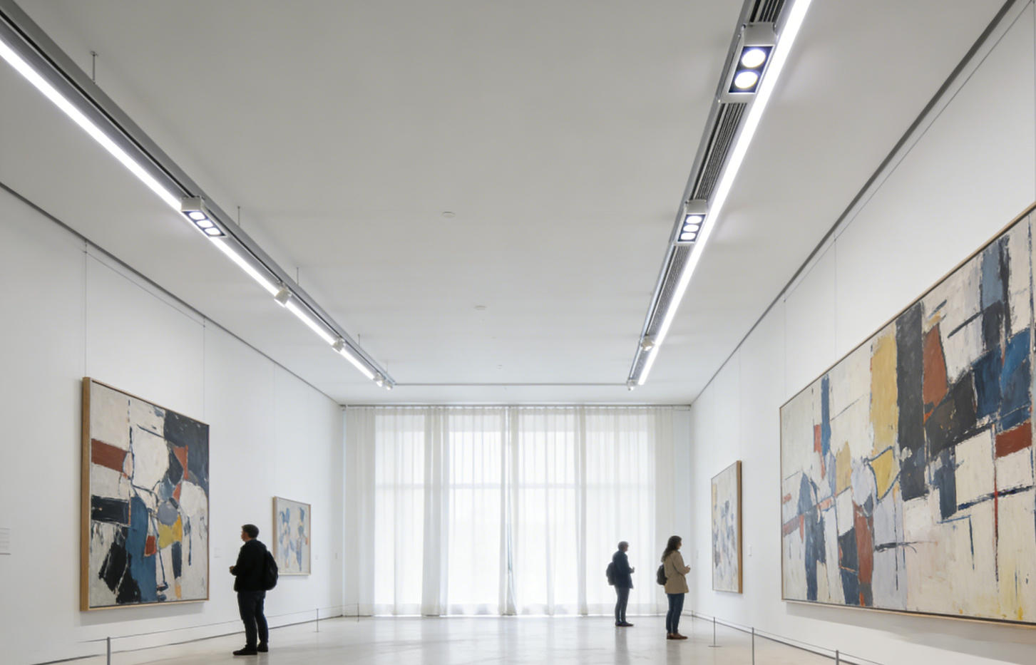 Sistema de iluminação do salão de exposições do Museu de Arte Contemporânea