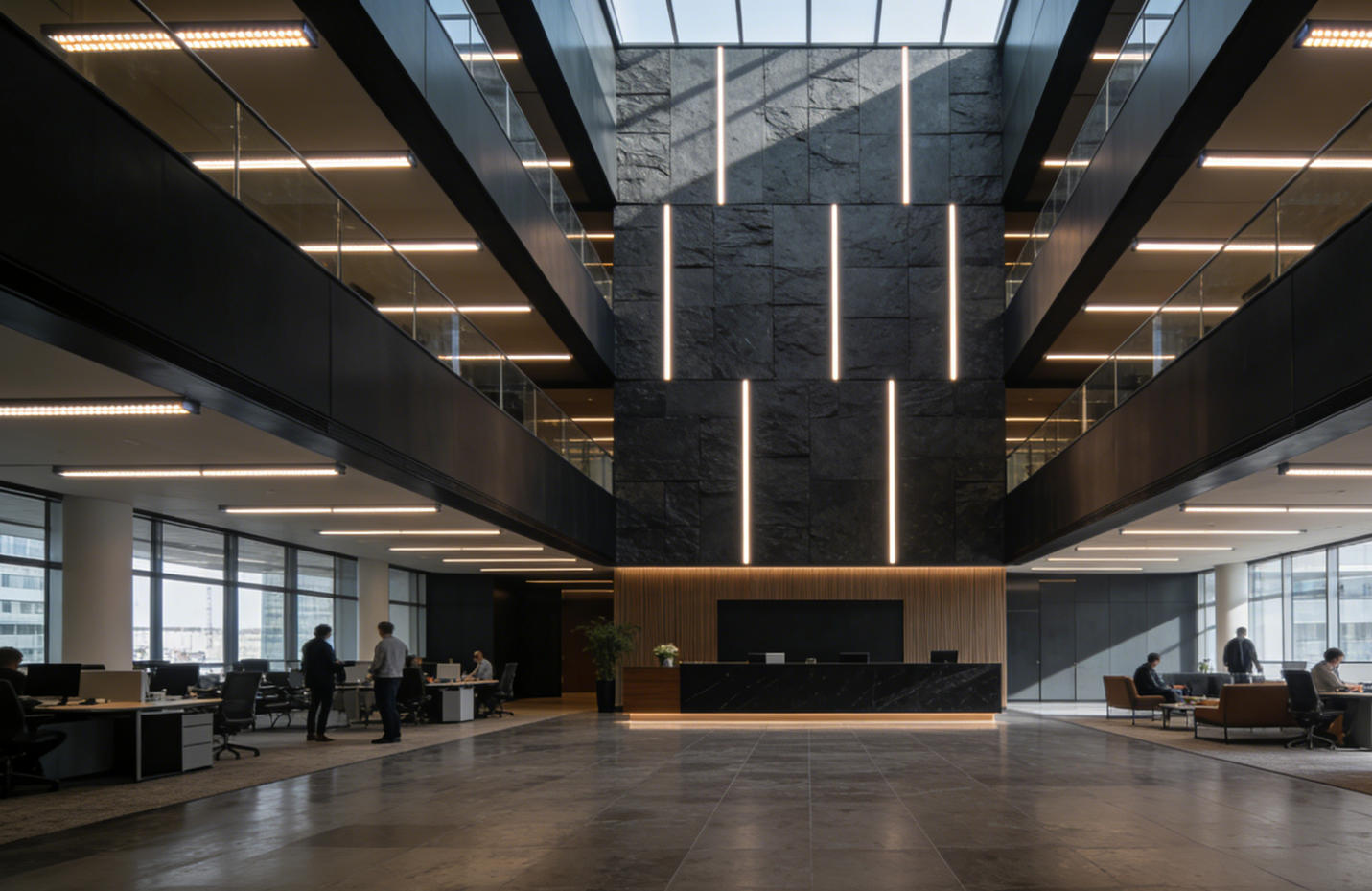 إضاءة الملامح المعمارية للمقر الرئيسي للشركة