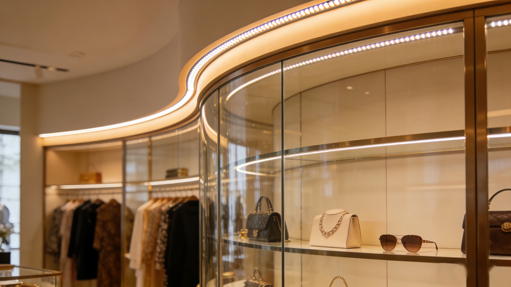 Aprimoramento da iluminação do display da boutique de moda de luxo HL-ST20V24-C24-PLUS8.1