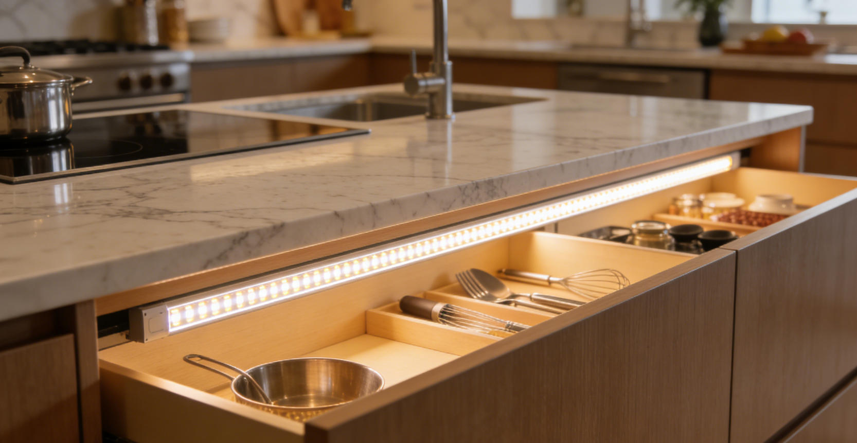 تحسين إضاءة منطقة تناول الطعام في المطعم الراقي