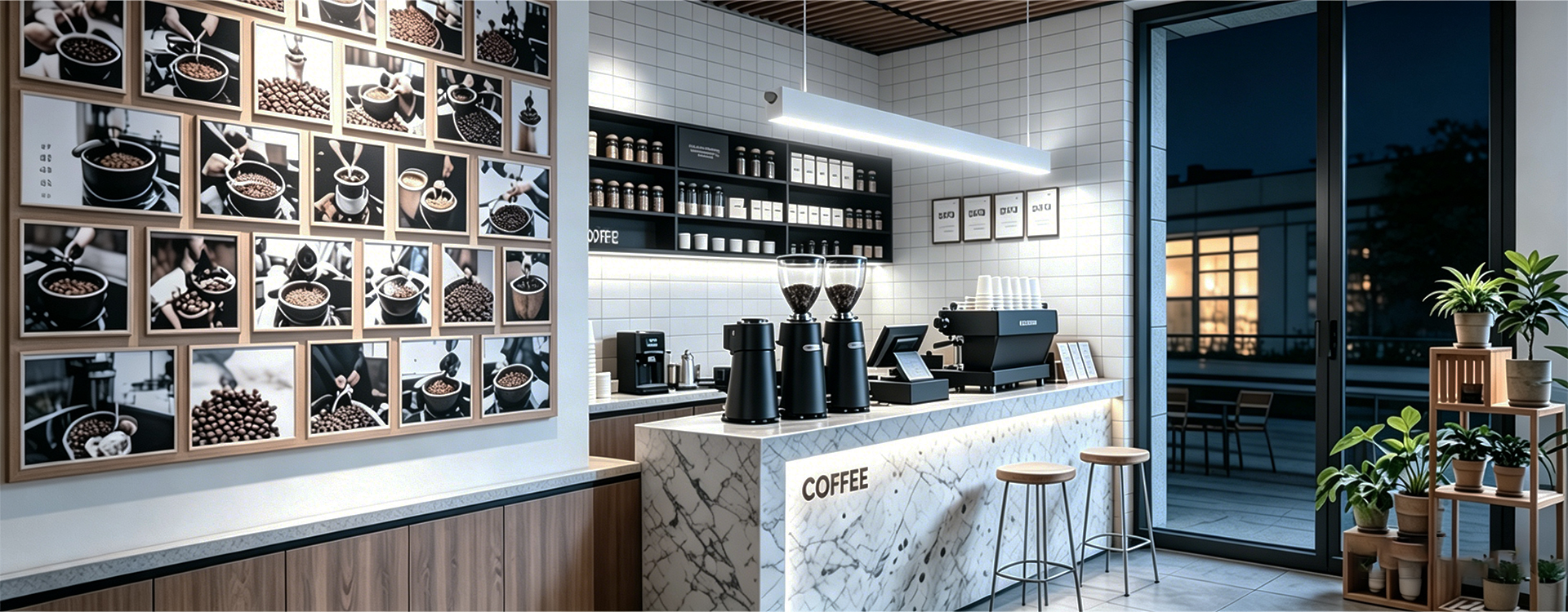 FAQ 1 HL-NA072-L12 linear pendant light in a café cool daylight atmosphere – 6000K cool daylight