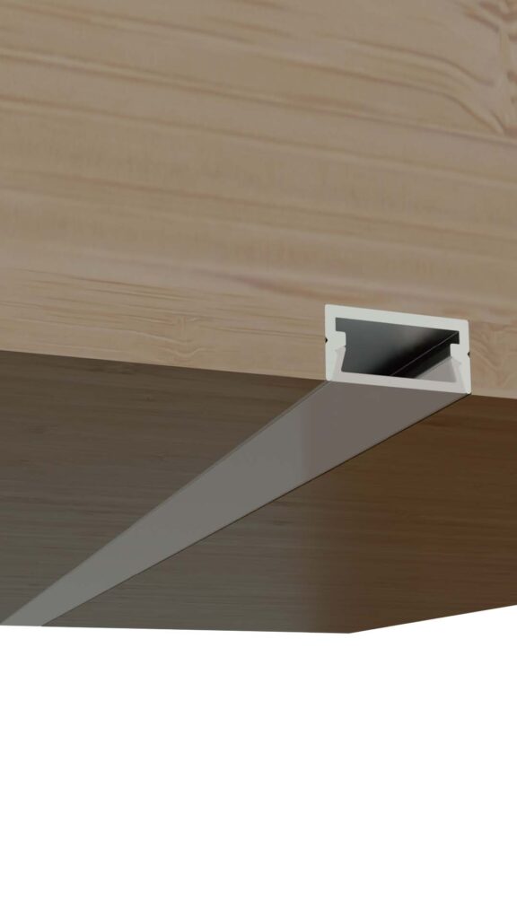 HL-1407 14mm Black Aluminum Profile Application in Solid Wood Office Linear Lighting 3 HL 1407 Effect image