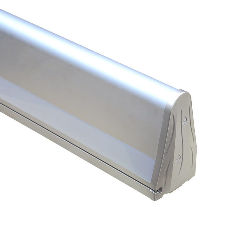 HL-A009 - bed light LED profile, 200×110.3mm wedge-shaped aluminum body with up and down lighting and a 7mm / 22mm strip platform