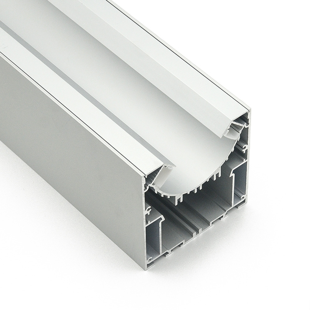 square tall LED profile HL-A024-3 - 88×88mm extruded aluminum channel for linear LED lighting