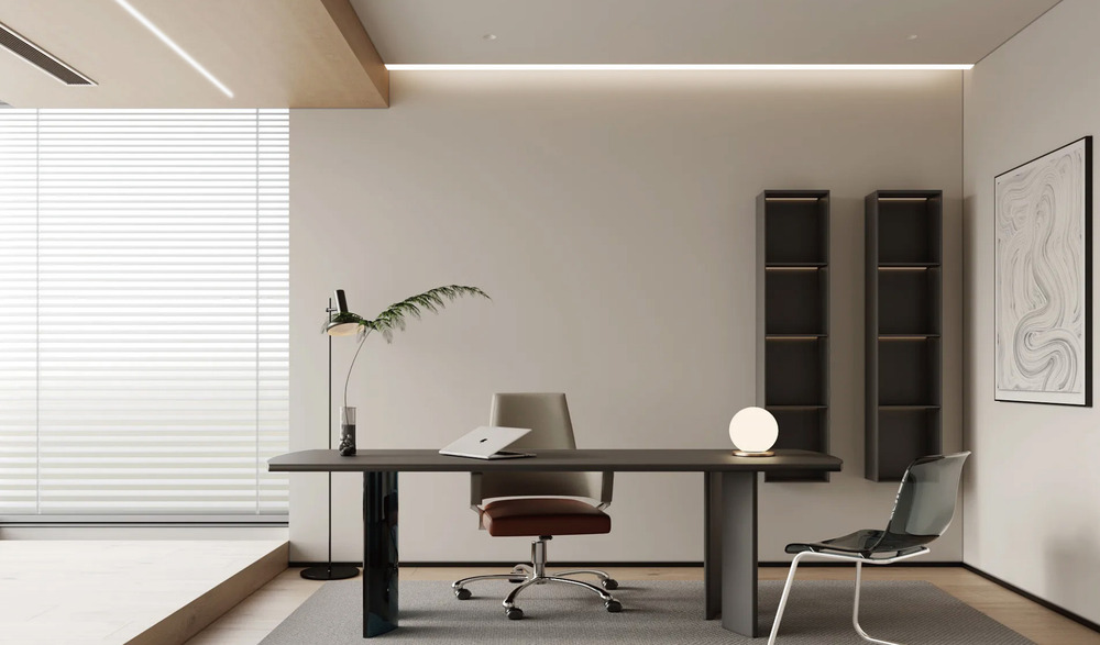 Tall surface mounted LED profile HL-B5075C - installed application example