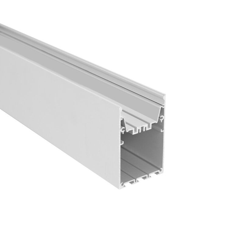 HL-B5075KF1 - wide surface mounted LED profile, 50×75mm aluminum channel with opal or prism diffuser