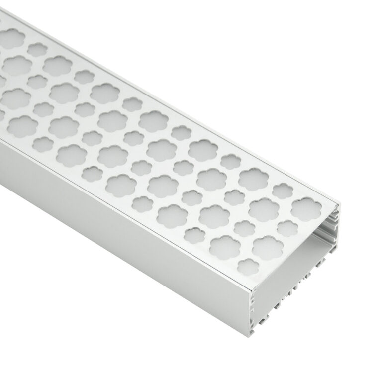 HL-B7535A - hollow-out surface mounted LED profile, 75×35mm aluminum channel with opal diffuser