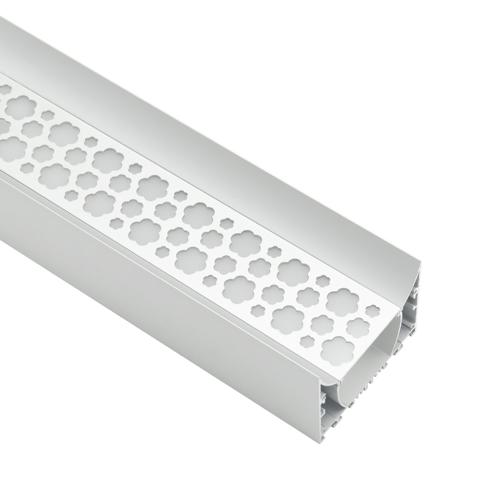 perforated wide LED profile HL-B7555A - 75×55mm extruded aluminum channel for linear LED lighting