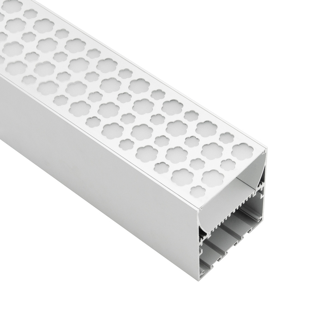 HL-B7584A perforated tall LED profile - 75×83.5mm aluminum channel for LED strip up to 50mm