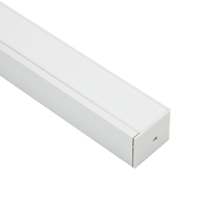 HL-BAPL019 - microprism surface mounted LED profile, 42.3×34.7mm aluminum channel with clear or clear microprism diffuser