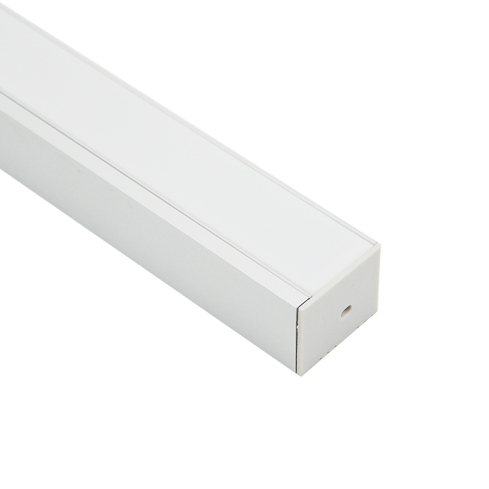 HL-BAPL019 - microprism surface mounted LED profile, 42.3×34.7mm aluminum channel with clear or clear microprism diffuser