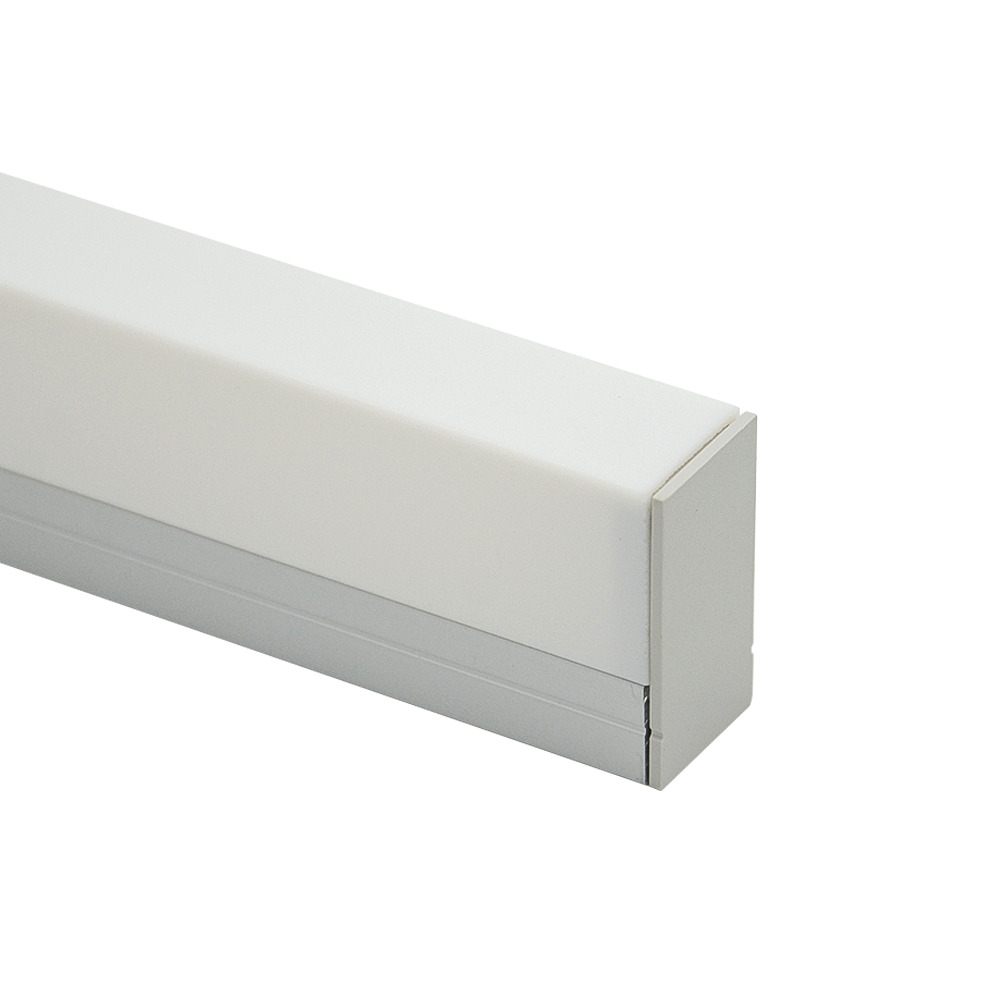 HL-BAPL033 rectangular clip-mounted LED profile - 19.6×38.5mm aluminum profile for LED strip up to 16mm