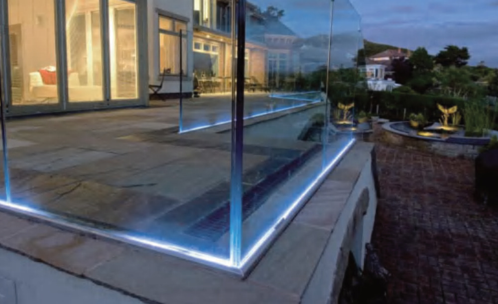 Special shape wide LED profile HL-BAPL044B - installed application example
