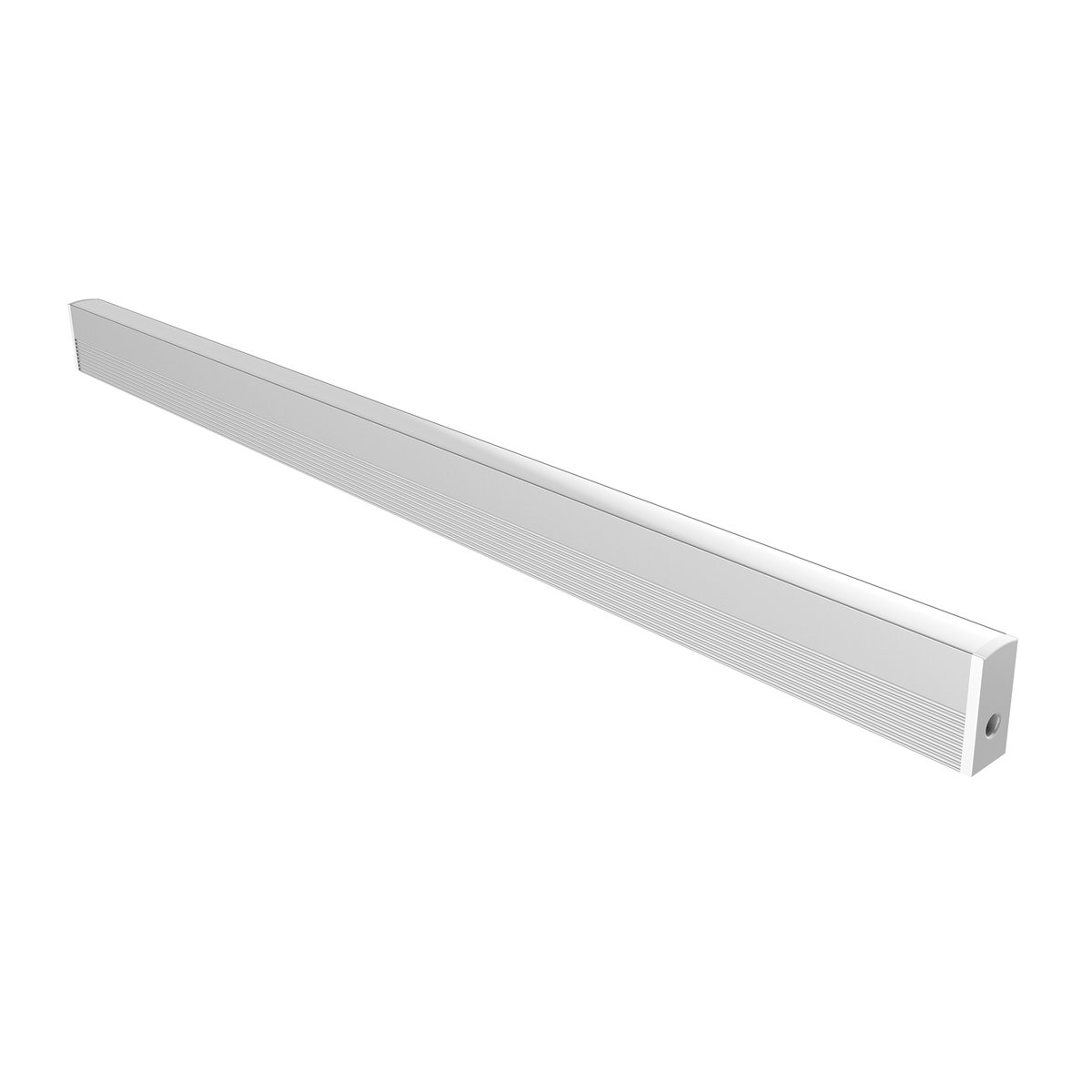 6063-T5 extruded aluminum LED profile section, anodized finish