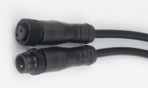 Waterproof connector 2 core black wire
